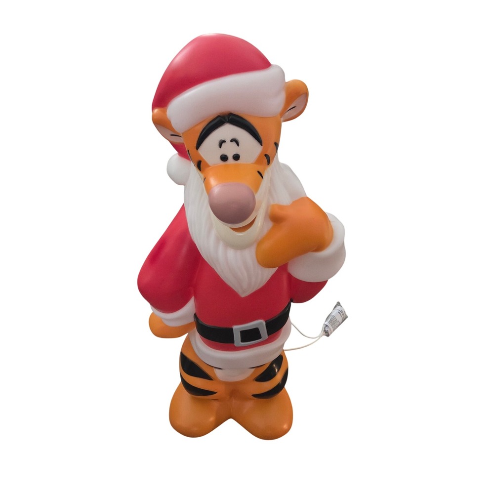 Disney Tigger Santa Blow Mold Lamp 24in Plastic Christmas Holiday Decor Gemmy